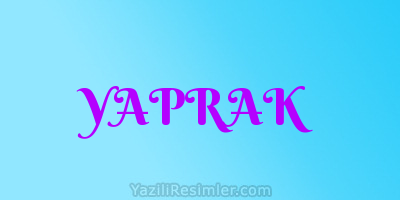 YAPRAK