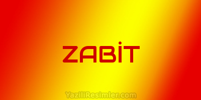 ZABİT