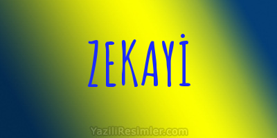 ZEKAYİ