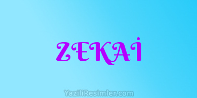 ZEKAİ