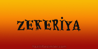 ZEKERİYA