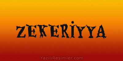 ZEKERİYYA