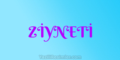 ZİYNETİ