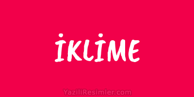 İKLİME