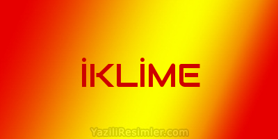 İKLİME