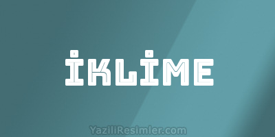 İKLİME