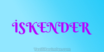 İSKENDER