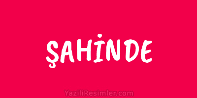 ŞAHİNDE