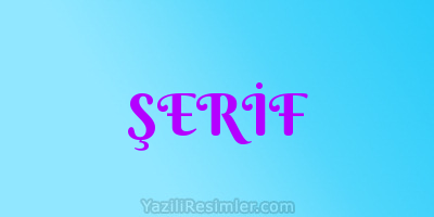 ŞERİF