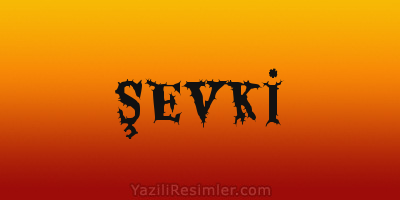 ŞEVKİ