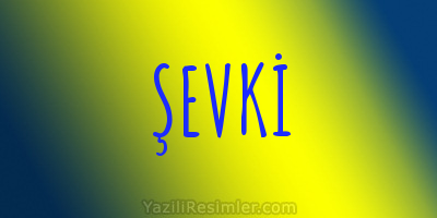 ŞEVKİ