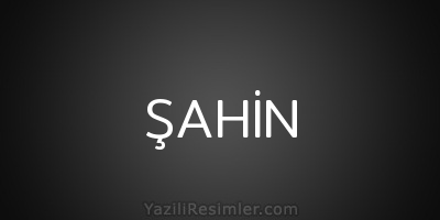 ŞAHİN