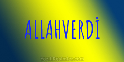 ALLAHVERDİ