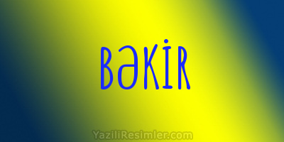 BƏKİR