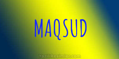MAQSUD