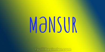 MƏNSUR