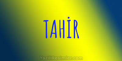 TAHİR