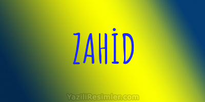 ZAHİD