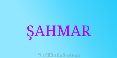 ŞAHMAR