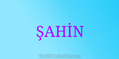 ŞAHİN