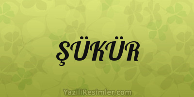 ŞÜKÜR