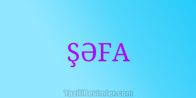 ŞƏFA