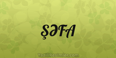 ŞƏFA