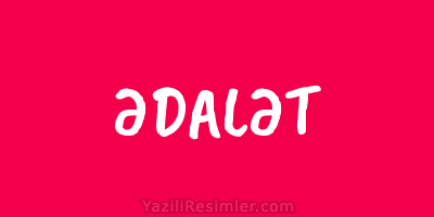 ƏDALƏT