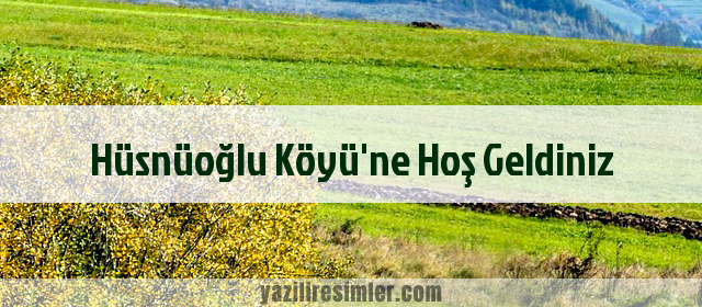 Hüsnüoğlu Köyü'ne Hoş Geldiniz