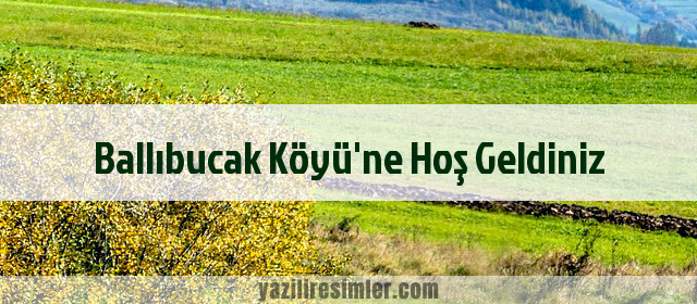 Ballıbucak Köyü'ne Hoş Geldiniz