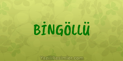 BİNGÖLLÜ