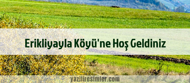 Erikliyayla Köyü'ne Hoş Geldiniz