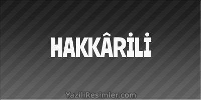 HAKKÂRİLİ