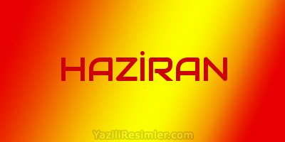 HAZİRAN