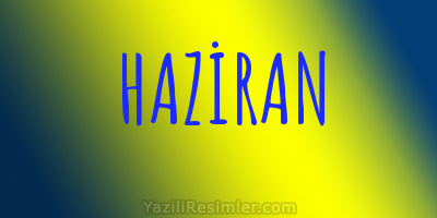 HAZİRAN