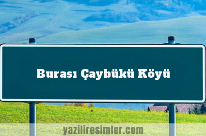 Burası Çaybükü Köyü